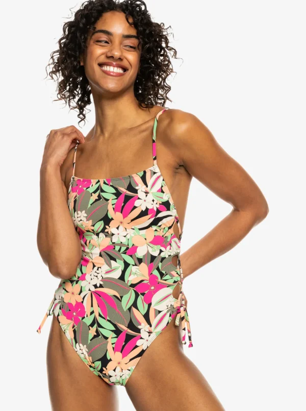 Roxy Printed Beach Classics Lace Up One-Piece Swimsuit | One Pieces